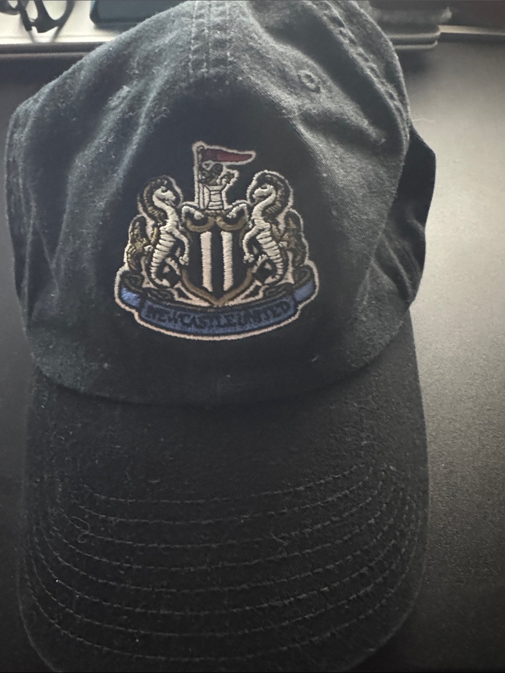 Premier League Newcastle United Black Embroidered Crest 47’ Baseball Cap